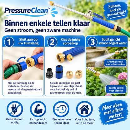 PressureClean™ | Krachtig reinigen met uw tuinslang – zonder zware hogedrukreiniger