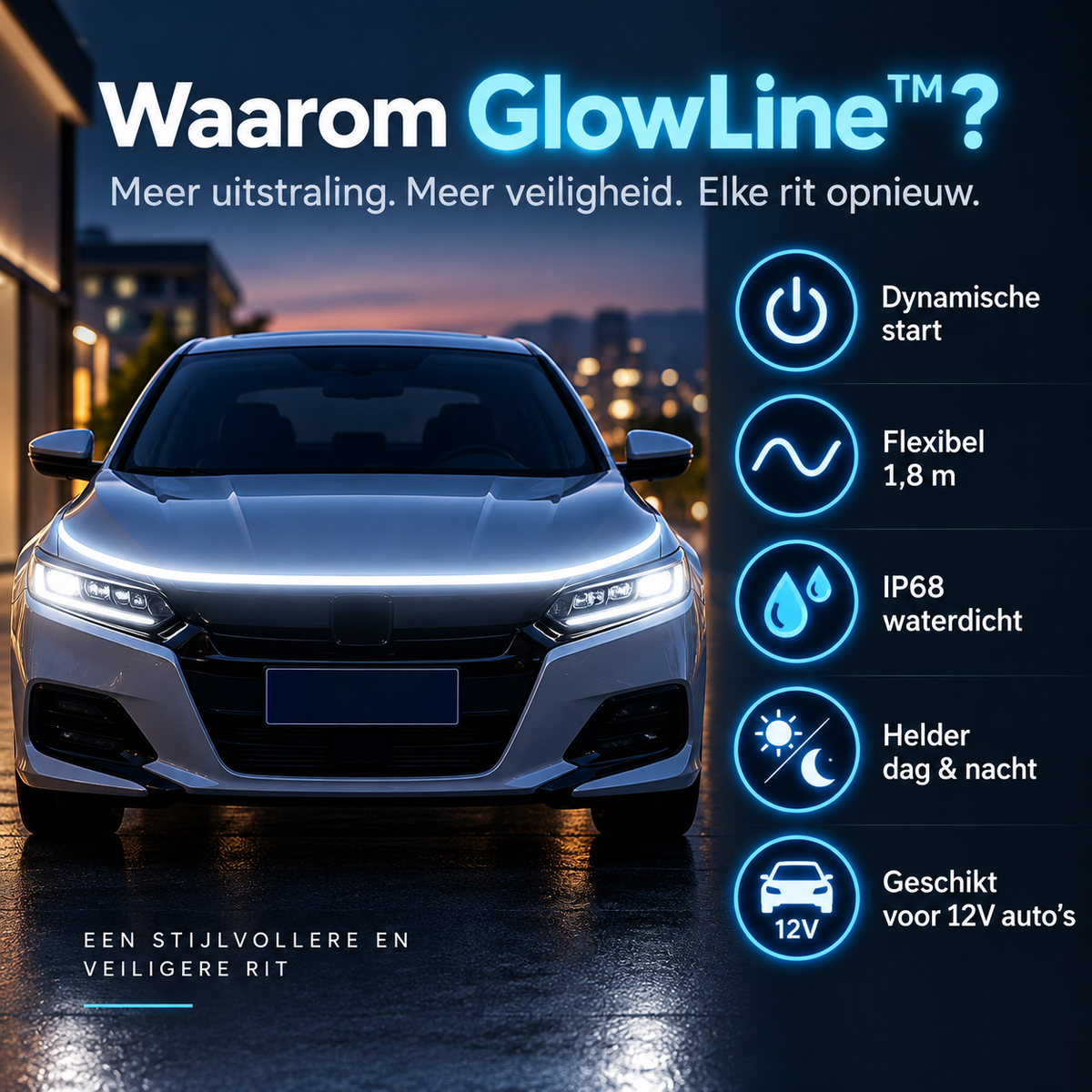 GlowLine™ | Geef uw auto direct een moderne, luxe LED-uitstraling