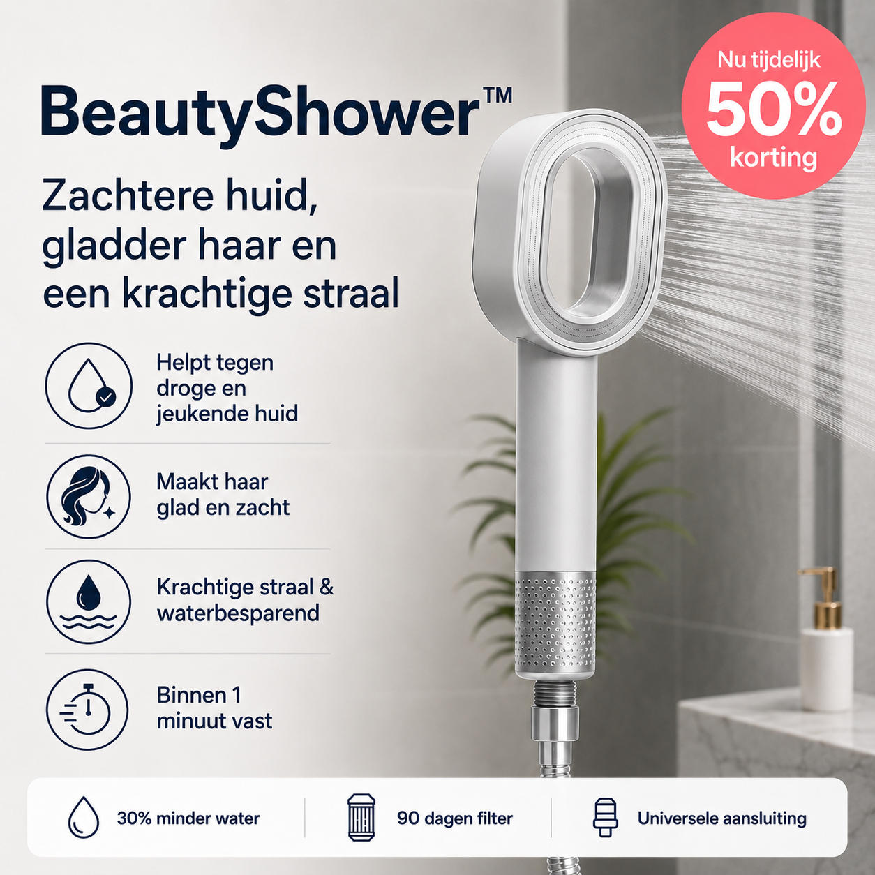 BeautyShower™ | Gezonde Huid, Glanzend Haar & Een Hardere Straal