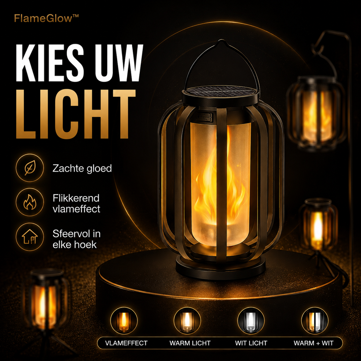 FlameGlow | Altijd licht, zelfs zonder stopcontact of zon