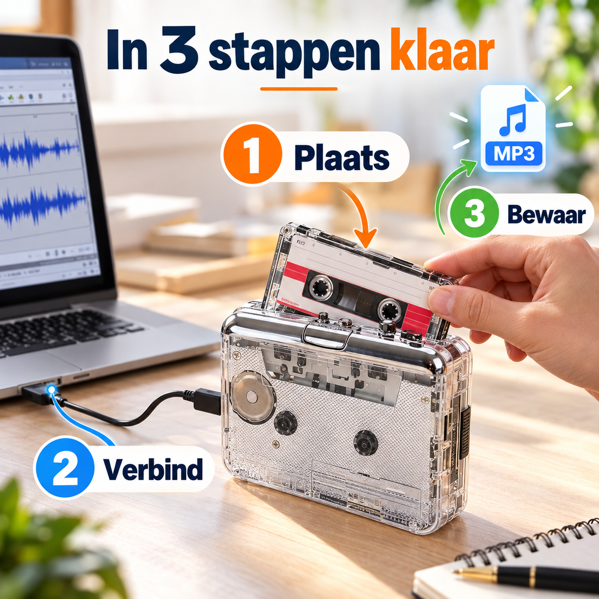 TapeSaver™ | Luister uw oude cassettes opnieuw & bewaar ze digitaal