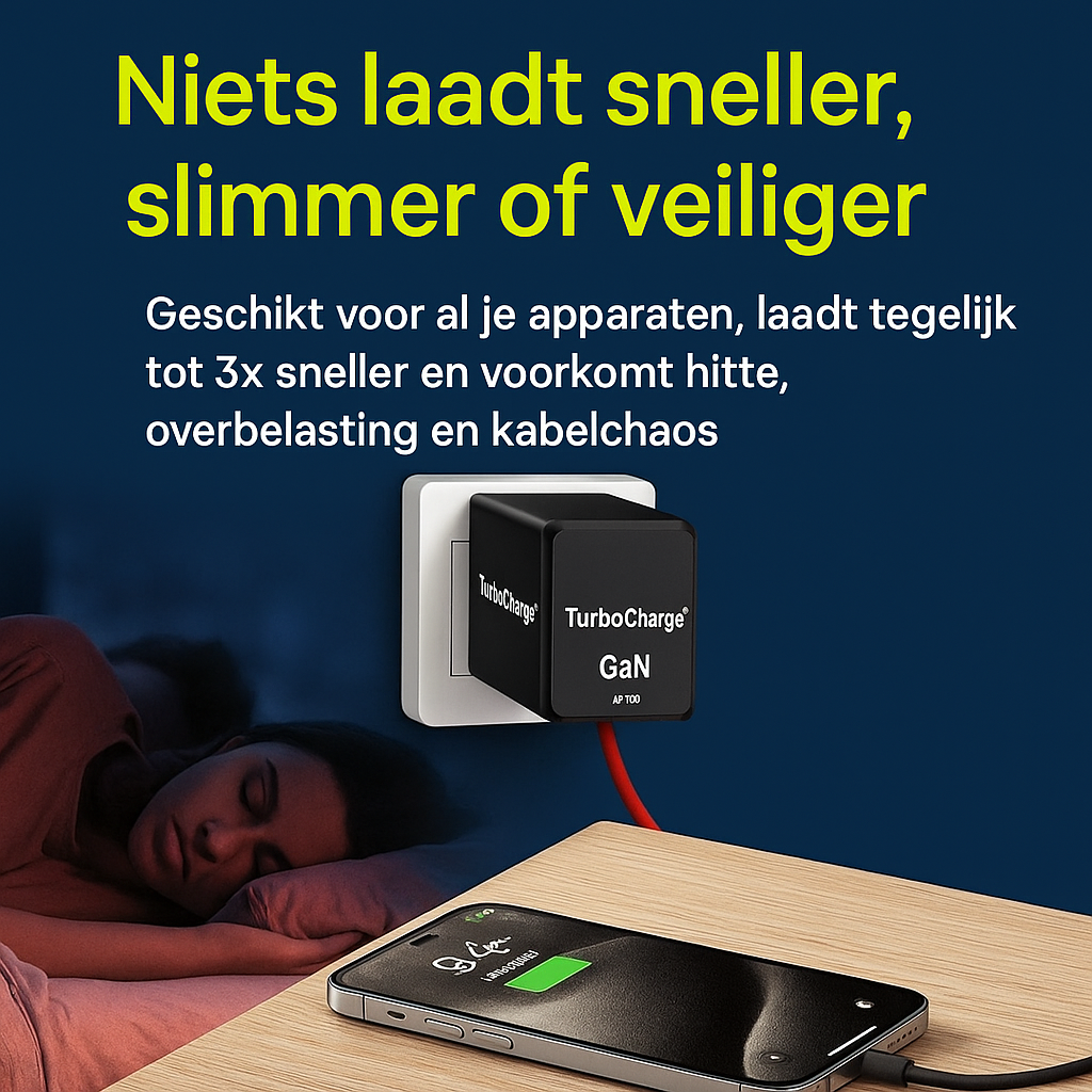 TurboCharge™  Pro GaN | Laadt sneller, slimmer en veiliger!