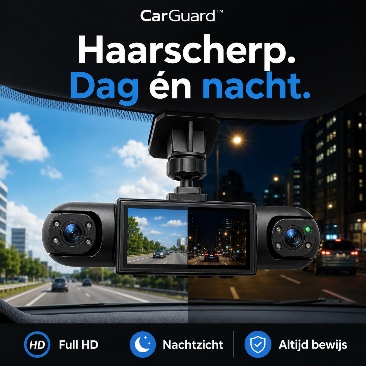 CarGuard™ – Dag en nacht bescherming zonder apps, Wi-Fi of stroom