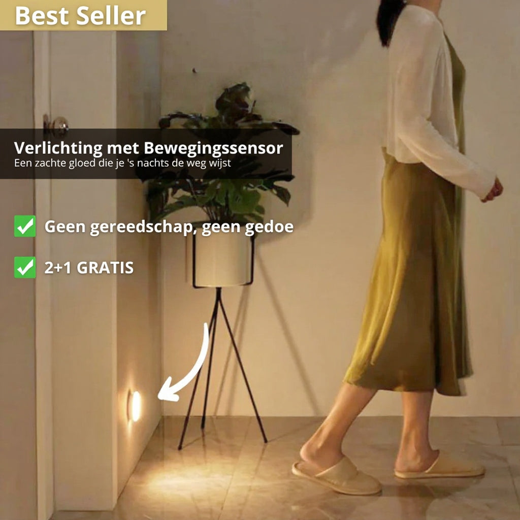 SenseLight™ | Altijd licht, zonder kabels of stroom | 1+2 GRATIS