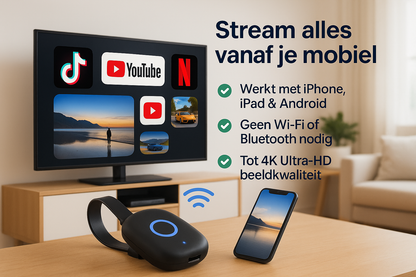 StreamLink™ | Stream alles direct op groot scherm, zonder wifi