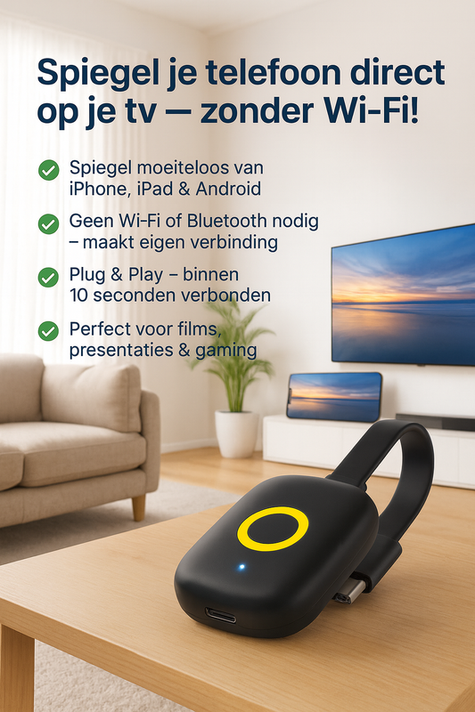 StreamLink™ | Stream alles direct op groot scherm, zonder wifi