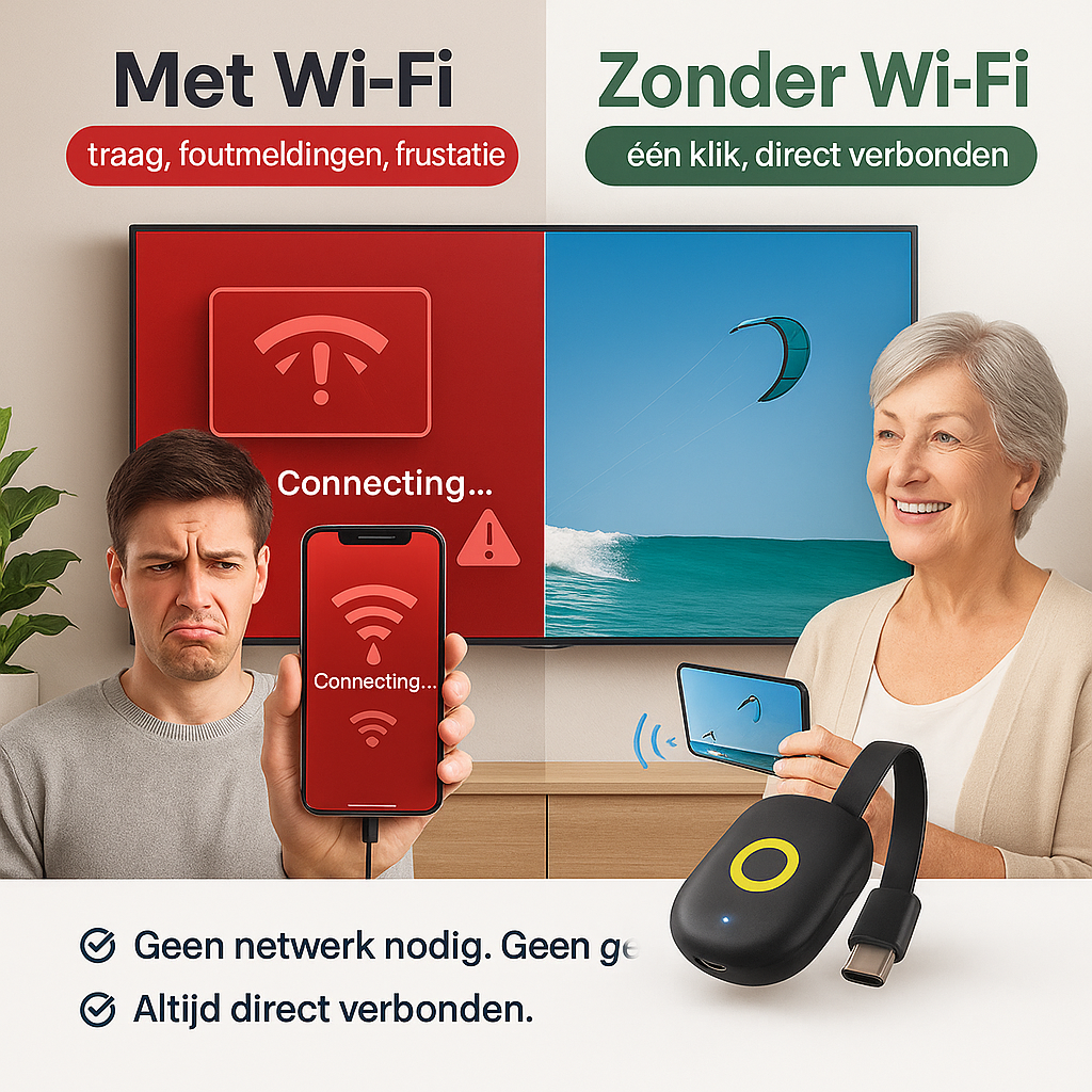 StreamLink™ | Stream alles direct op groot scherm, zonder wifi
