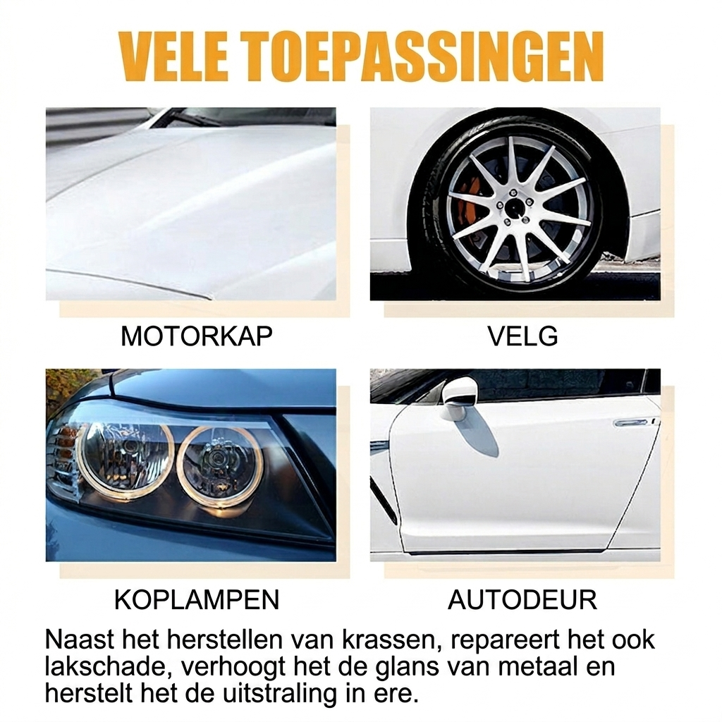 AutoGloss™ | Bespaar honderden euro's: Herstel zelf uw lak in 2 minuten | 1+1 GRATIS