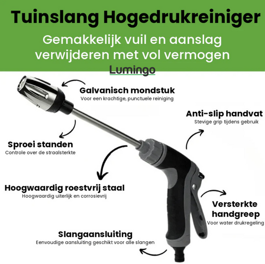 PowerClean™ | Verander je tuinslang in een hogedrukreiniger