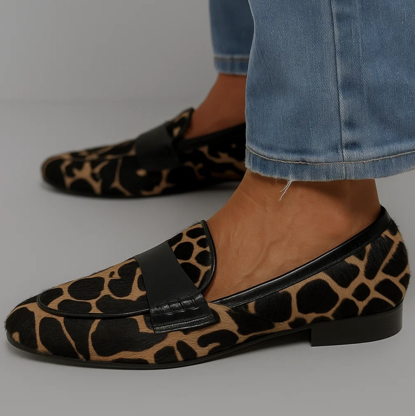Safari Loafer - stijlvolle luxe loafer met dierenprint