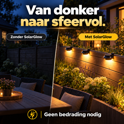 SolarGlow™ | Verlicht uw tuin zonder kabels, stopcontact of stroomkosten | 1+1 gratis