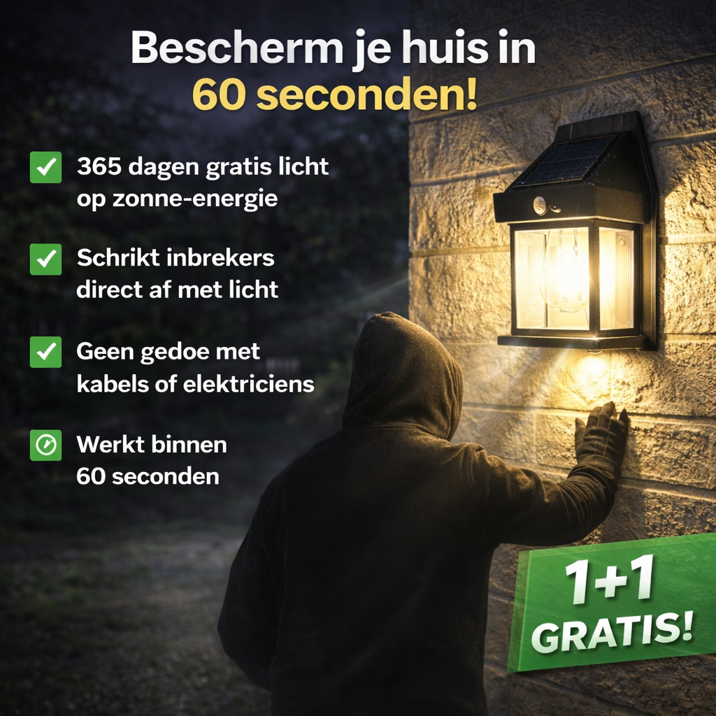 Aurix™ Wandlamp | 365 dagen gratis licht op zonne-energie | 1+1 gratis
