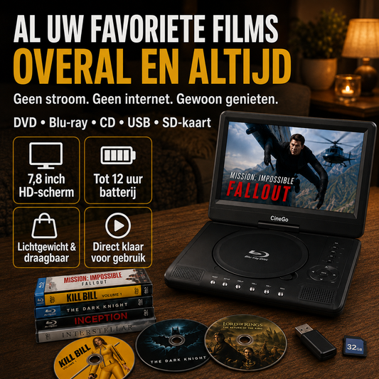CineGo™ – Geen internet of stroom nodig: altijd en overal films kijken