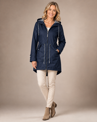 Elegante regenjas met flatterende pasvorm