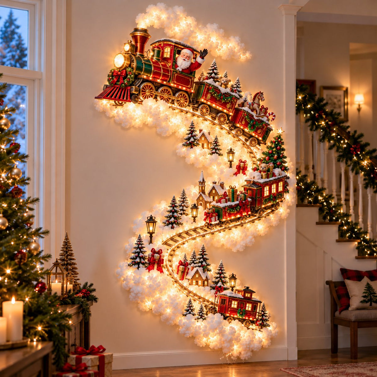 GlowStory™ | Verander een kale muur in een compleet kersttafereel