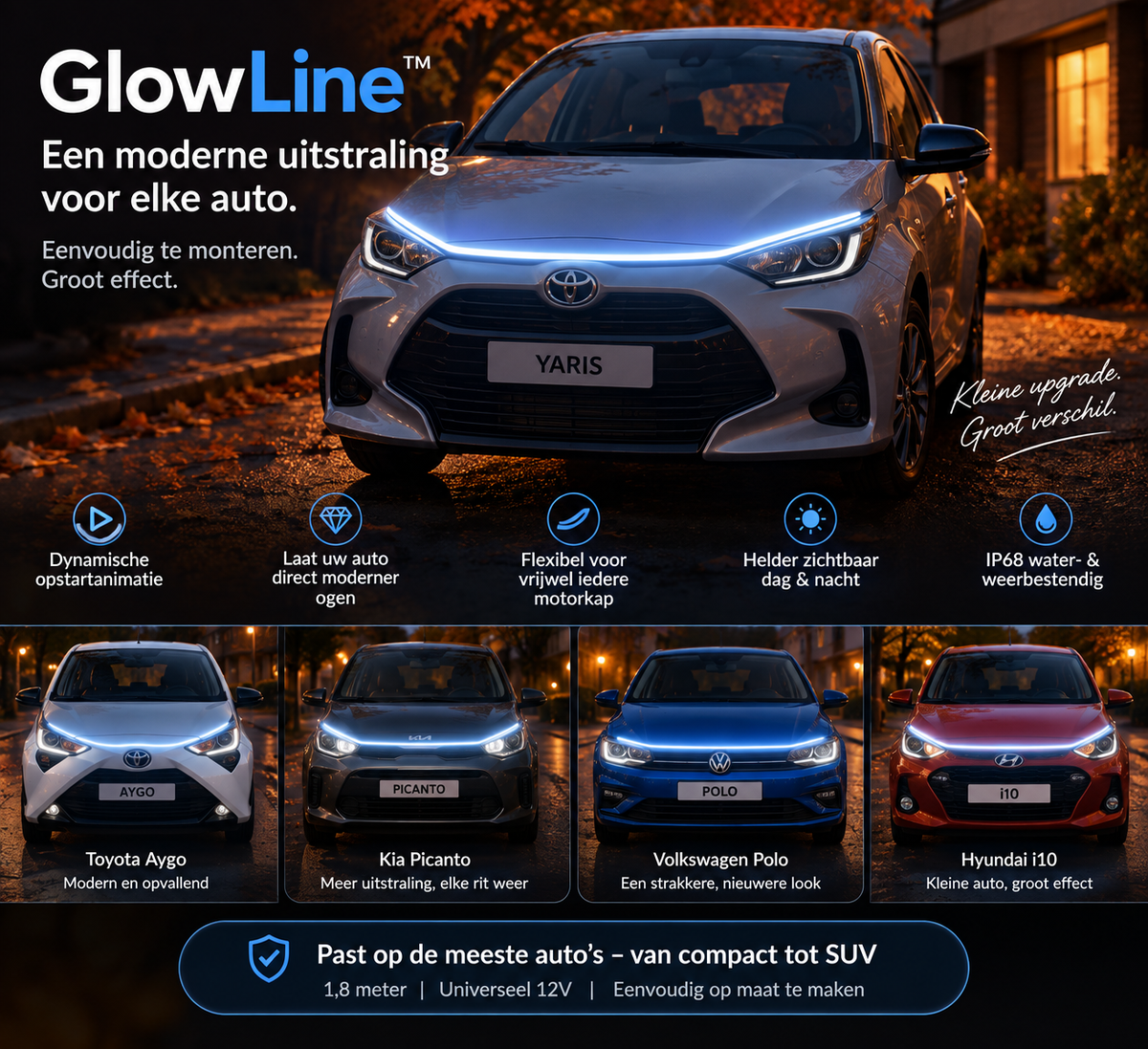 GlowLine™ | Geef uw auto direct een moderne, luxe LED-uitstraling