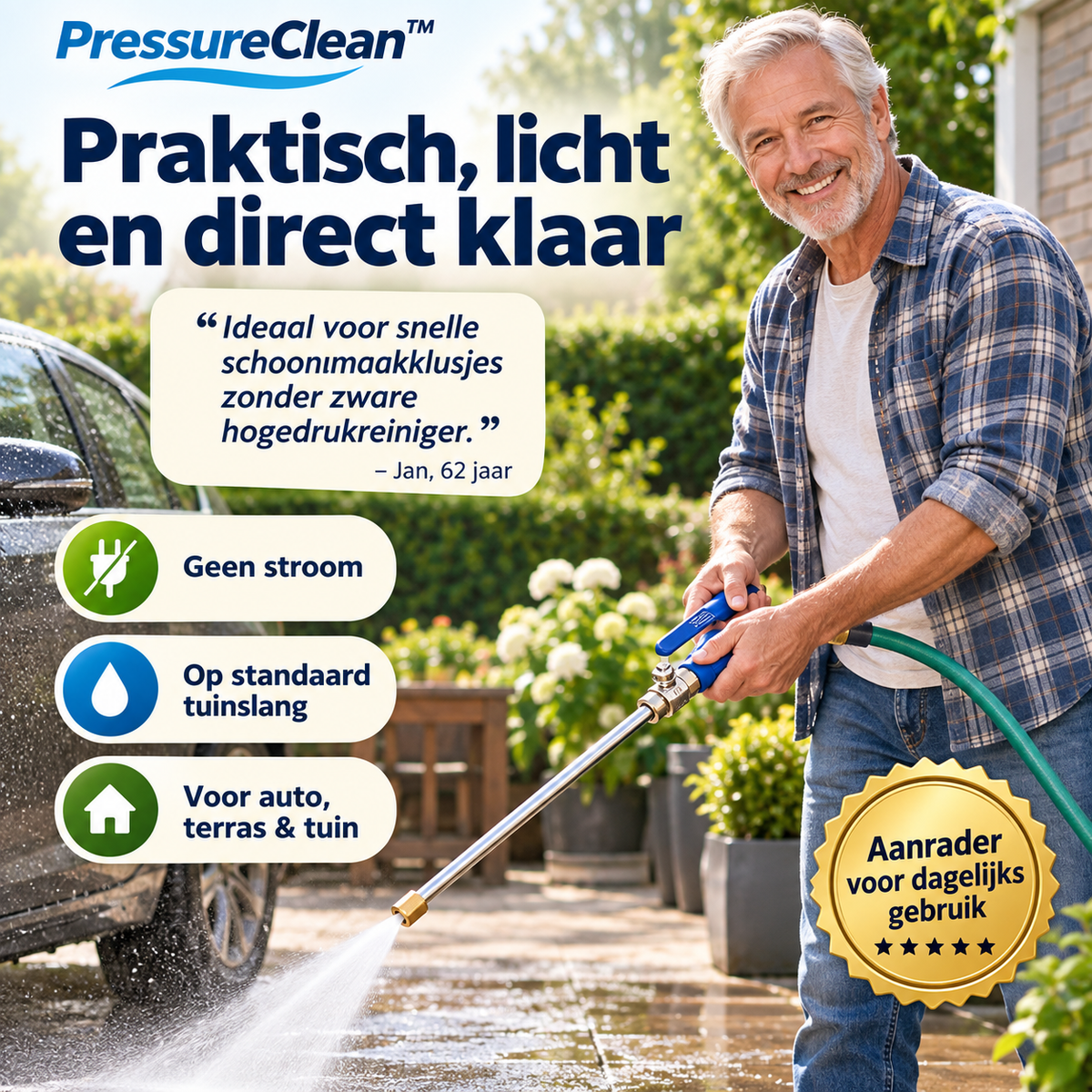 PressureClean™ | Krachtig reinigen met uw tuinslang – zonder zware hogedrukreiniger