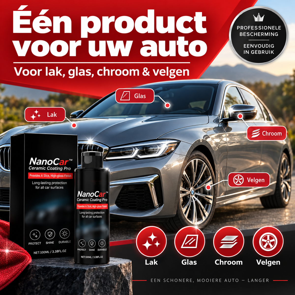 NanoCar™ | Laat uw auto weer glanzen zonder urenlang poetsen | 1+1 gratis