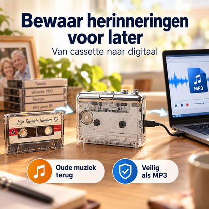 TapeSaver™ | Luister uw oude cassettes opnieuw & bewaar ze digitaal