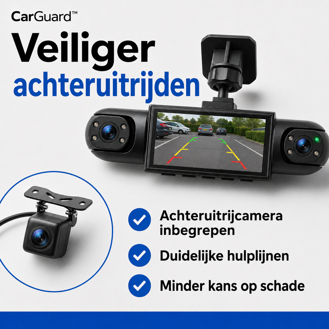 CarGuard™ – Dag en nacht bescherming zonder apps, Wi-Fi of stroom