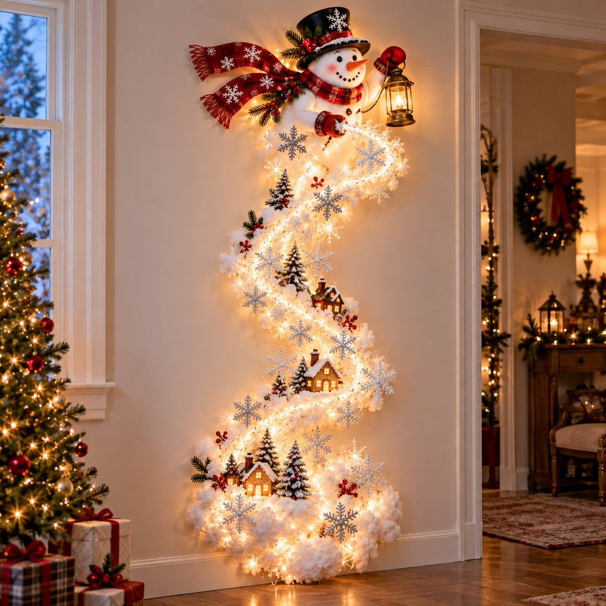 GlowStory™ | Verander een kale muur in een compleet kersttafereel