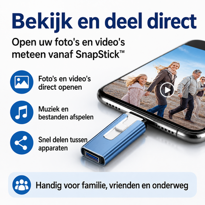 SnapStick | Nooit meer foto's verwijderen omdat uw geheugen vol is