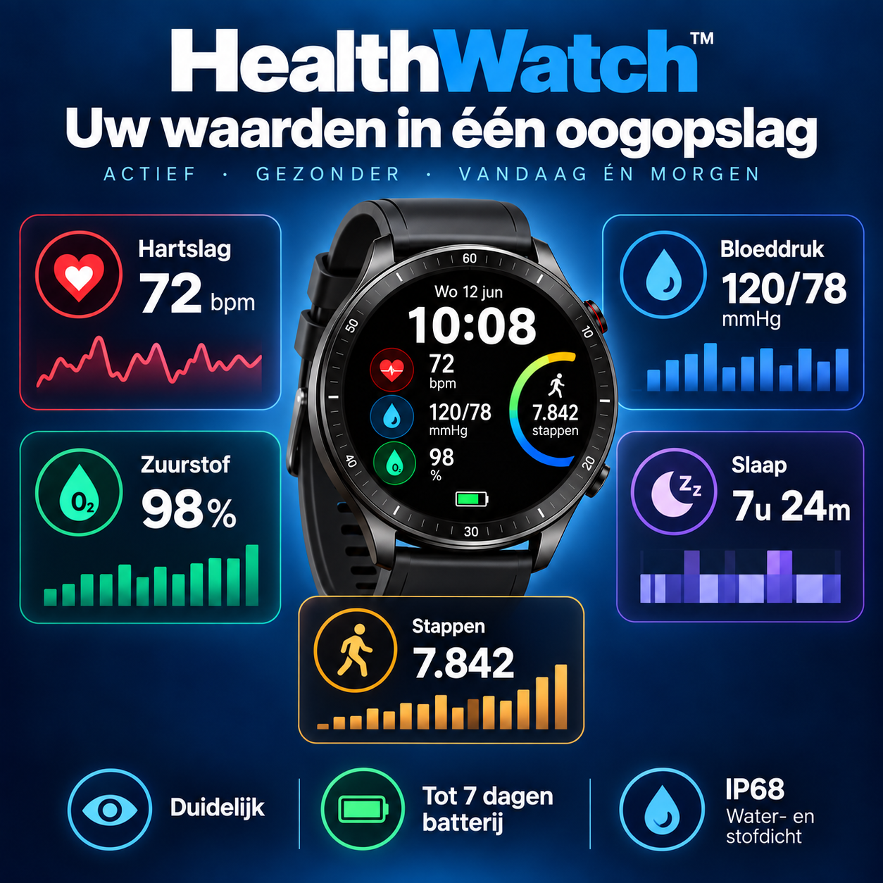 HealthWatch™ | Houd belangrijke bloedwaarden automatisch in de gaten