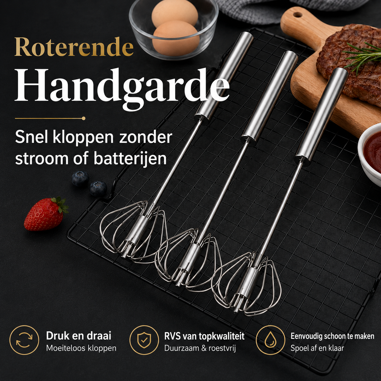 MixMate™ | Snel en makkelijk mixen zonder mixer, snoeren of vermoeide polsen | 1+1 gratis