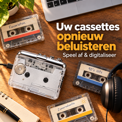 TapeSaver™ | Luister uw oude cassettes opnieuw & bewaar ze digitaal