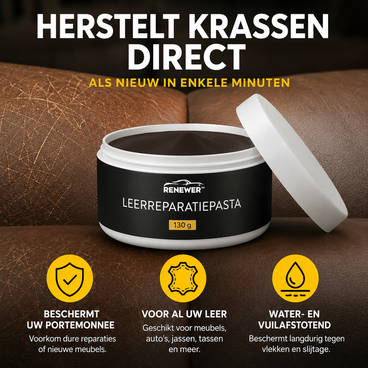 Renewer™ – De snelle oplossing voor beschadigd leer | 1+1 gratis