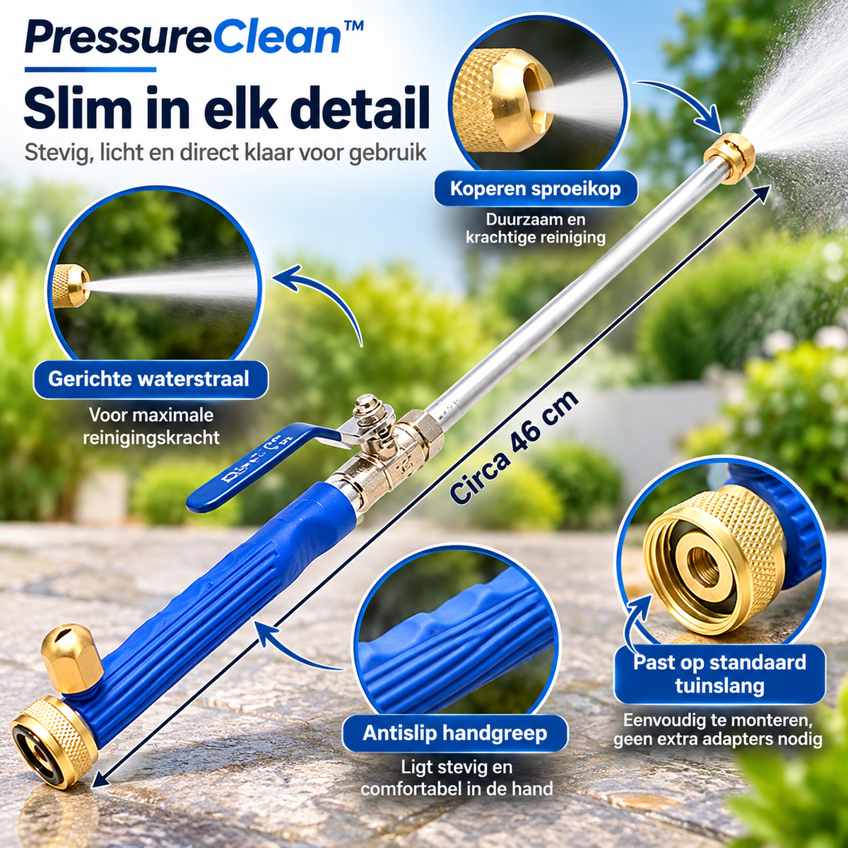 PressureClean™ | Krachtig reinigen met uw tuinslang – zonder zware hogedrukreiniger
