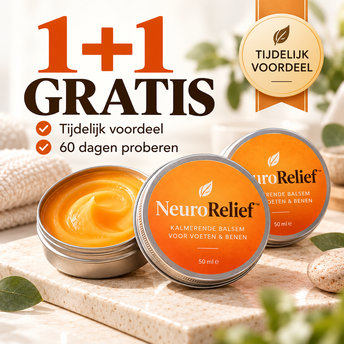 NeuroRelief™ | Pak zenuwpijn, tintelingen &amp; branderige voeten gericht aan | 1+1 gratis
