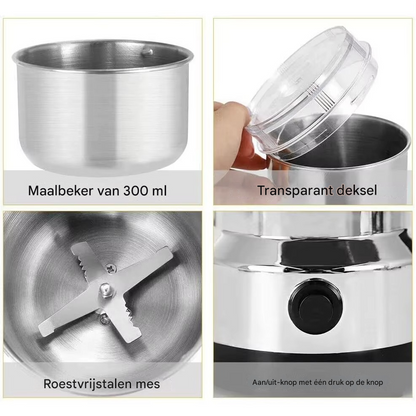 GrindMaster™ | De enige molen met onverwoestbaar RVS, zonder microplastic
