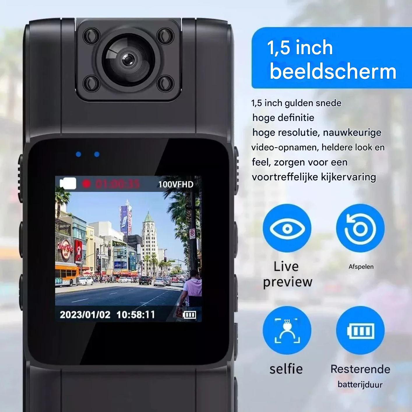 TANGMI Mini Camera Espion sans Fil, 4K & 160° Grand Angle WiFi Caméra Batterie Intégrée, Vision de Nuit & Détection de Mouvements