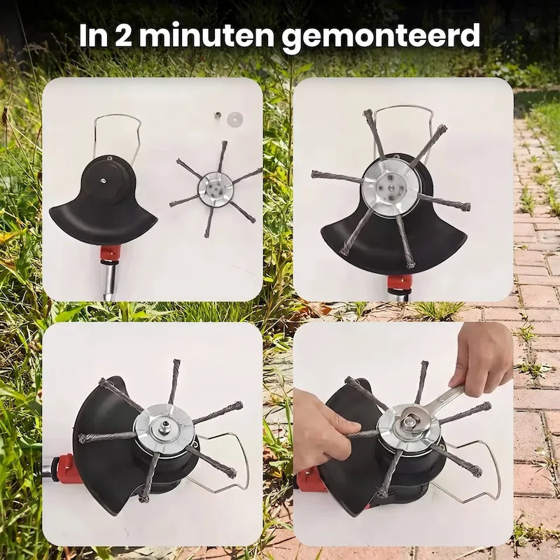SteelTrim™ | Maai hardnekkig onkruid weg zonder steeds trimdraad te vervangen