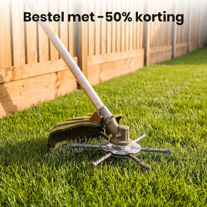 SteelTrim™ | Maai hardnekkig onkruid weg zonder steeds trimdraad te vervangen