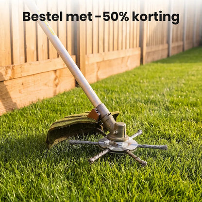 SteelTrim™ | Maai hardnekkig onkruid weg zonder steeds trimdraad te vervangen