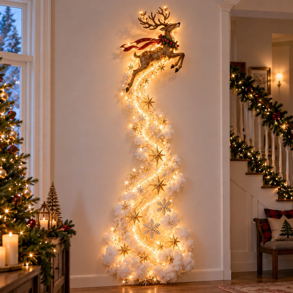 GlowStory™ | Verander een kale muur in een compleet kersttafereel