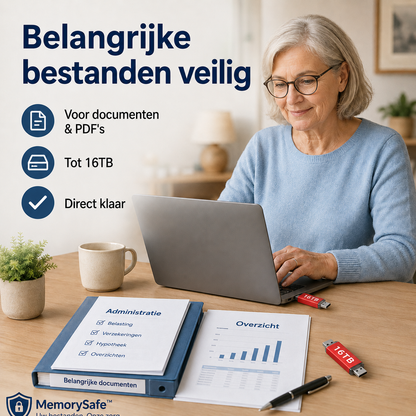 MemorySafe™ | Bewaar alles wat belangrijk is op één veilige opslagstick
