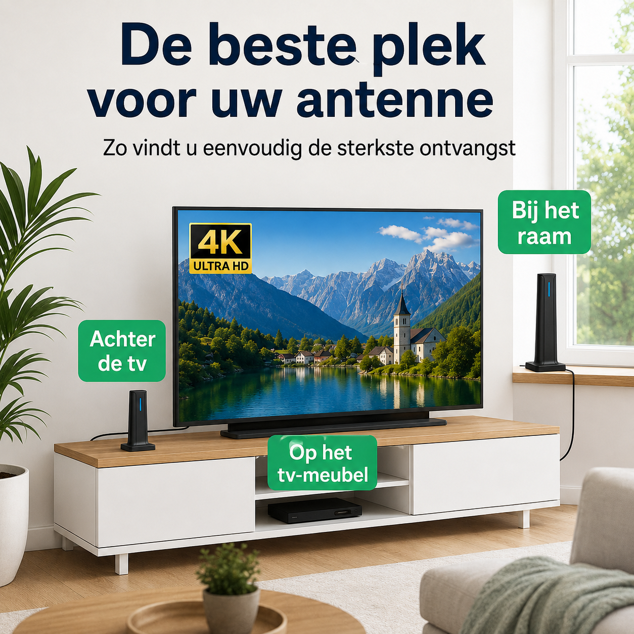 EaroTV 4K | Krijg gratis HD-zenders zonder kabel, smart-tv of Wi-Fi