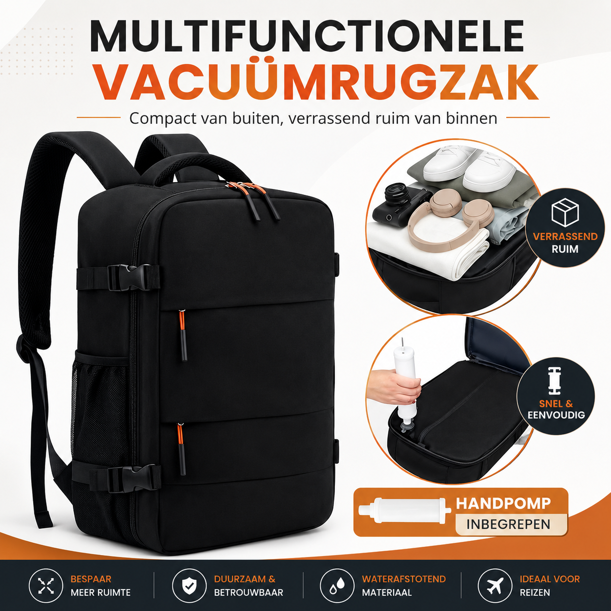 VacuPack™ Pro | Bespaar Op Ruimbagage – Compact Reizen Zonder Inpakstress