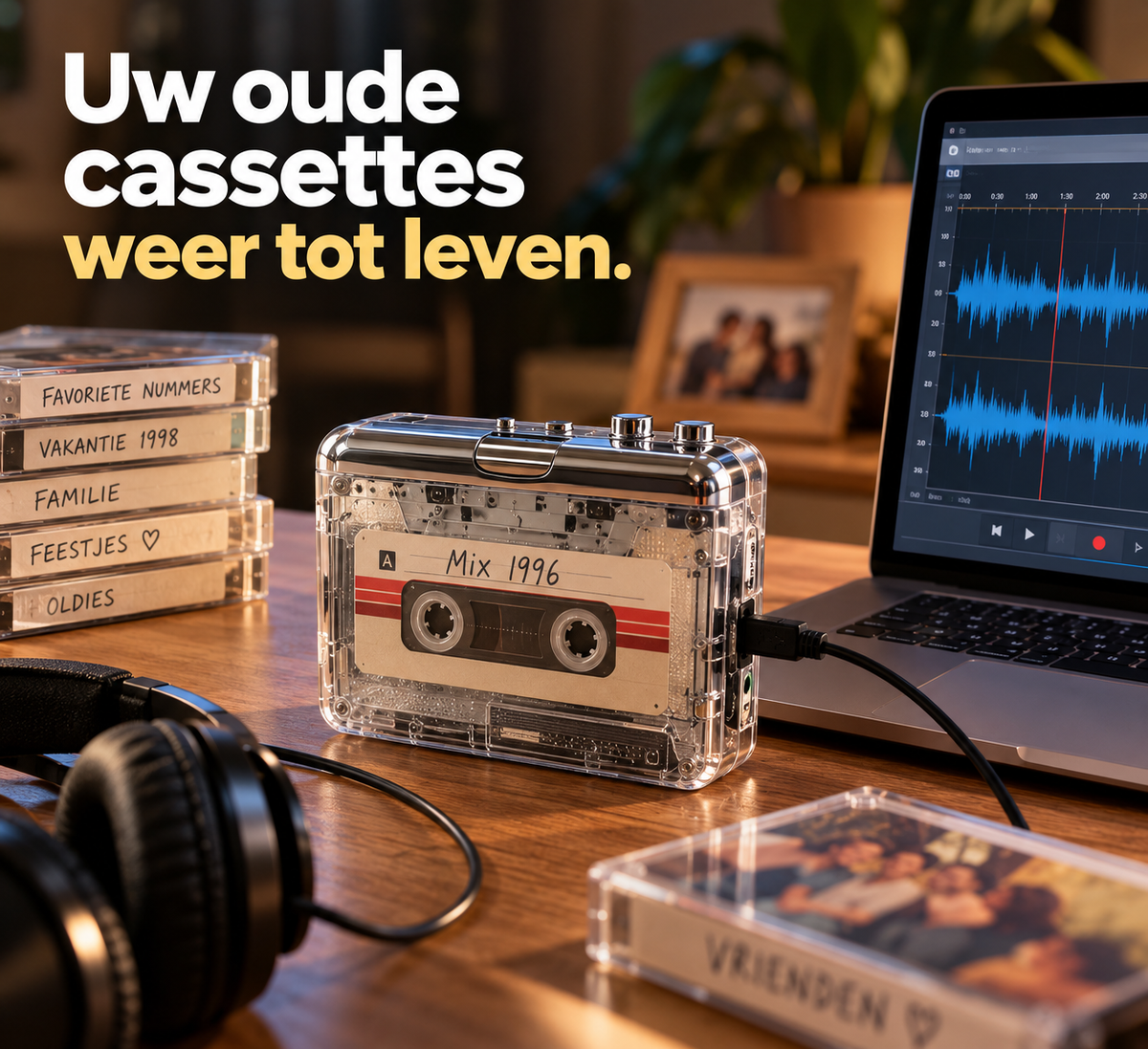 TapeSaver™ | Luister uw oude cassettes opnieuw & bewaar ze digitaal