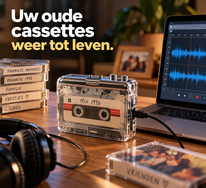 TapeSaver™ | Luister uw oude cassettes opnieuw & bewaar ze digitaal