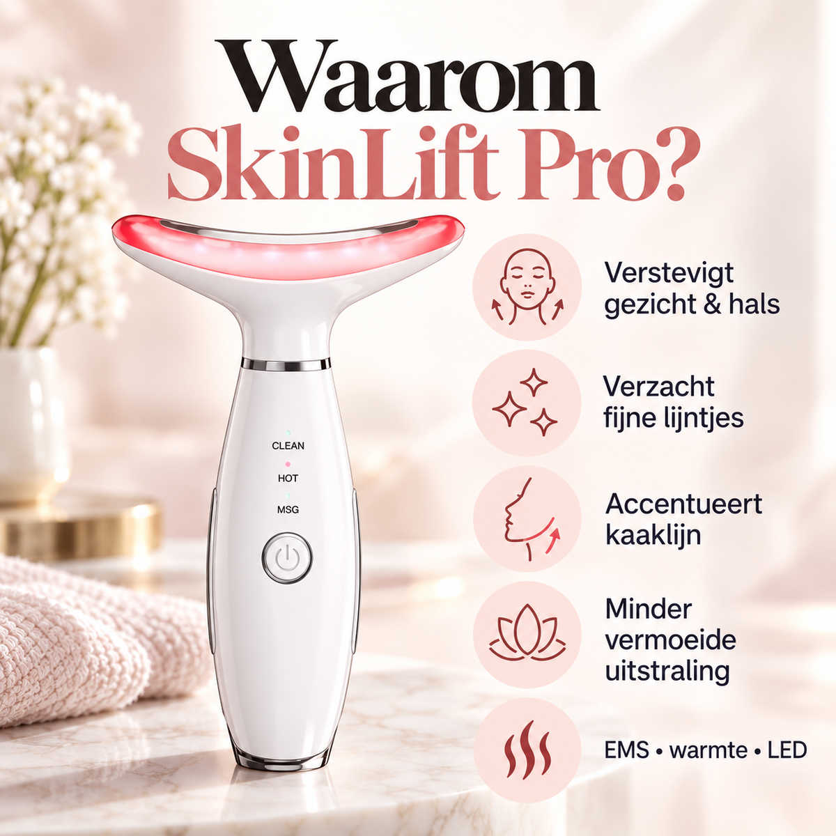 SkinLift Pro™ | Voor een strakker gezicht, stevigere hals & jongere uitstraling