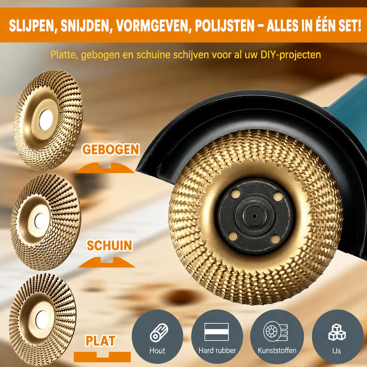 CarveX Precisie Slijpschijven - 3-delige set