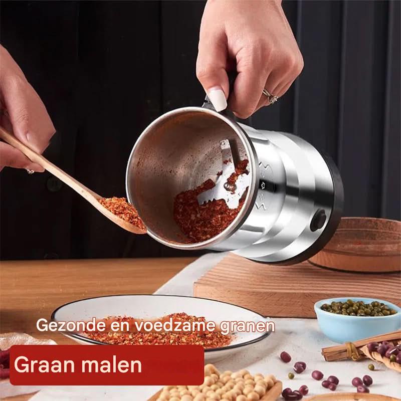 GrindMaster™ | De enige molen met onverwoestbaar RVS, zonder microplastic