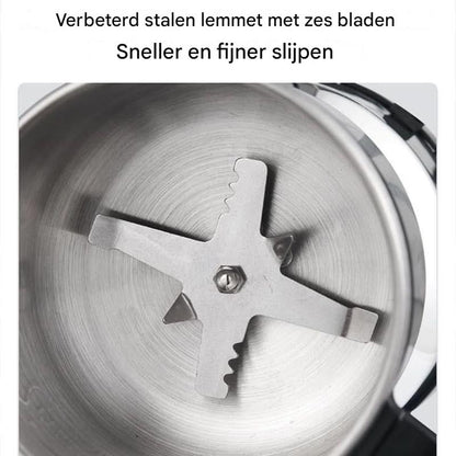 GrindMaster™ | De enige molen met onverwoestbaar RVS, zonder microplastic