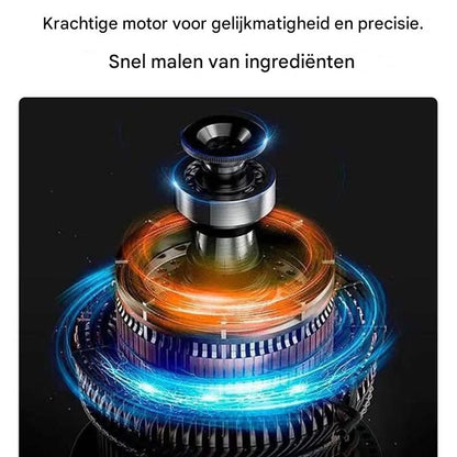 GrindMaster™ | De enige molen met onverwoestbaar RVS, zonder microplastic