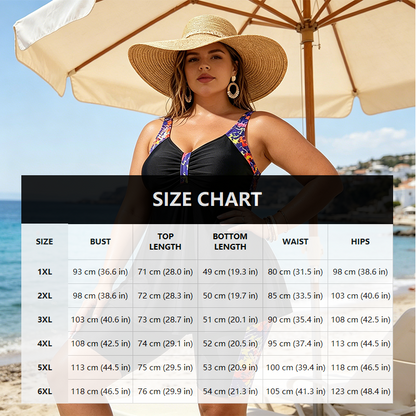 SolBea™ | Tweedelige Tankini met Buik-Camouflage & Zwemshort