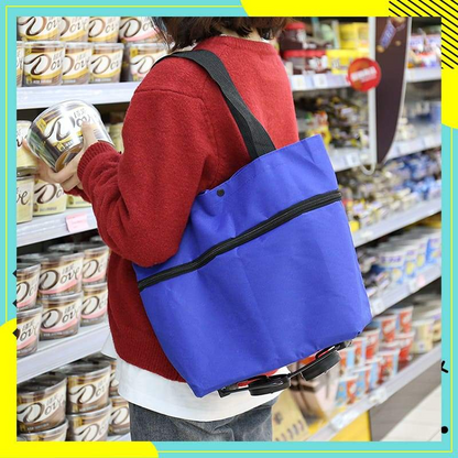 EasyCarry™ – Nooit Meer Tillen: Rol Je Boodschappen Moeiteloos Mee